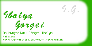 ibolya gorgei business card